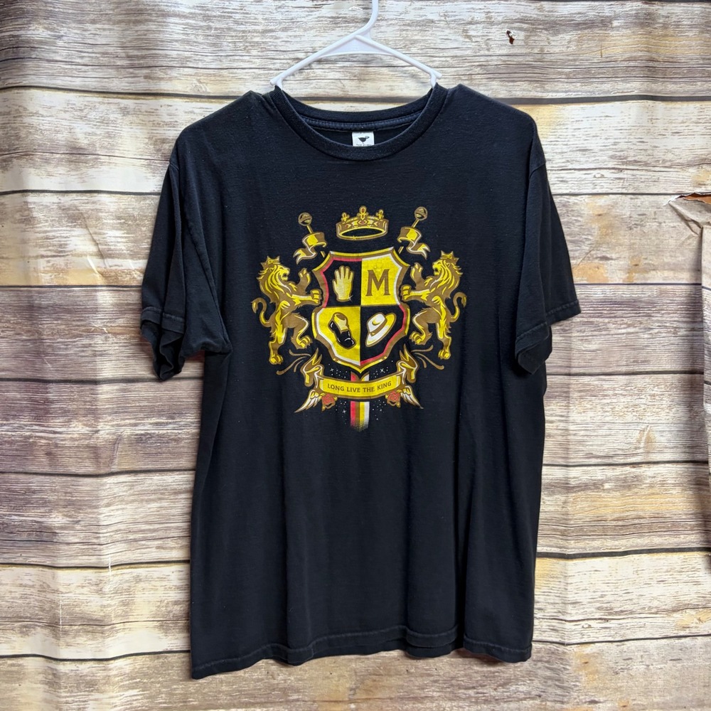 Tee Fury Michael Jackson Long Live The King Graphic T-Shirt Mens Medium Black